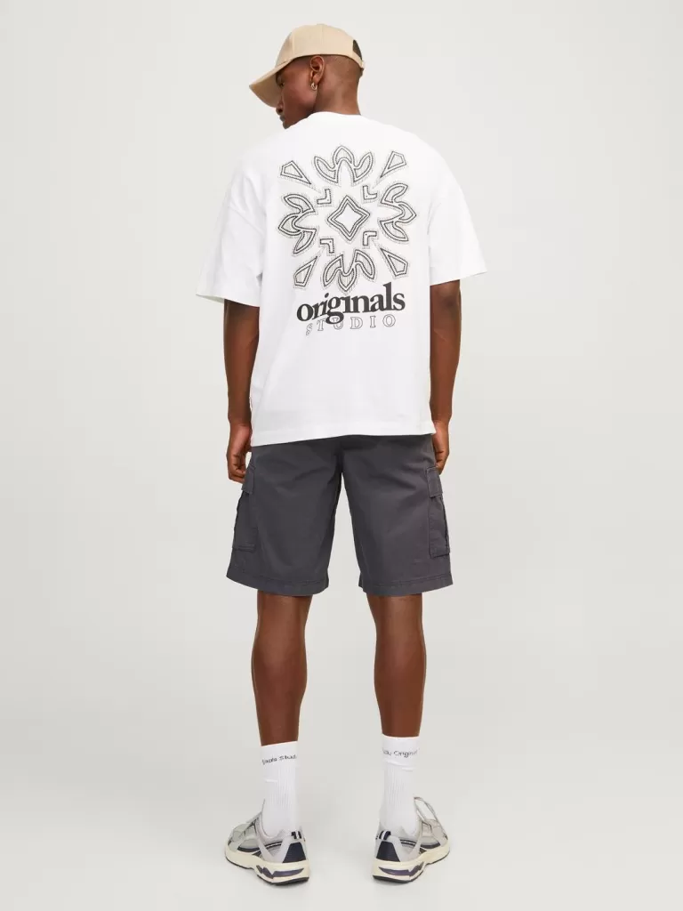 JACK & JONES Krótkie Spodenki^2-pak Luźno dopasowane Krótkie bojówki Szary