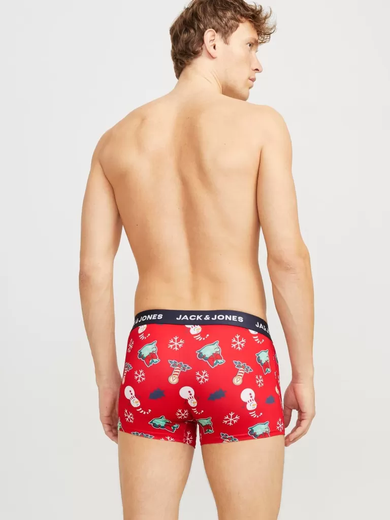JACK & JONES Bielizna | Wielopaki^3-pak x-mas Bokserki Czerwony