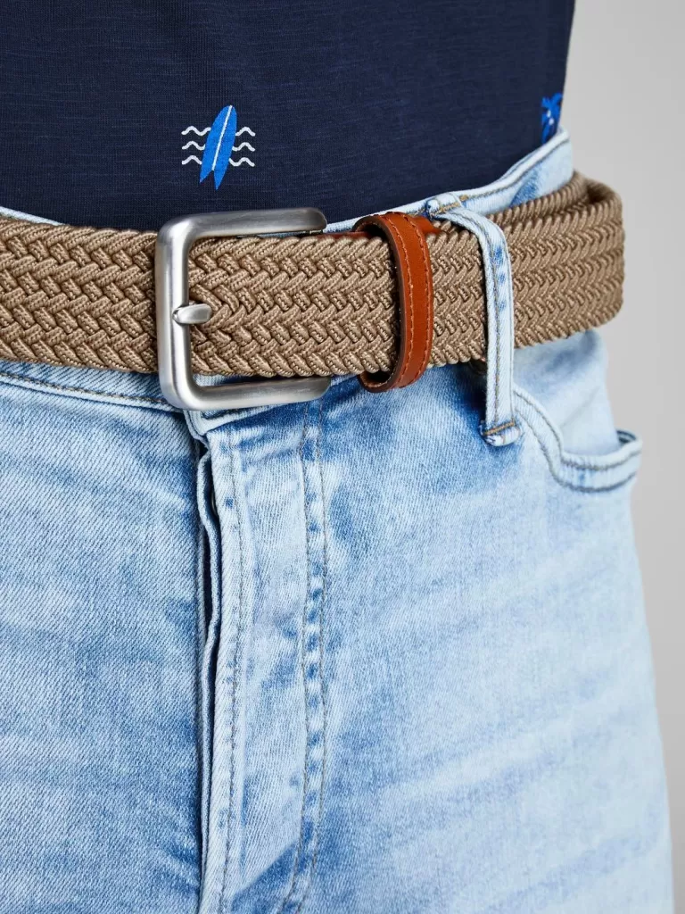 JACK & JONES Paski^Pasek Beżowy