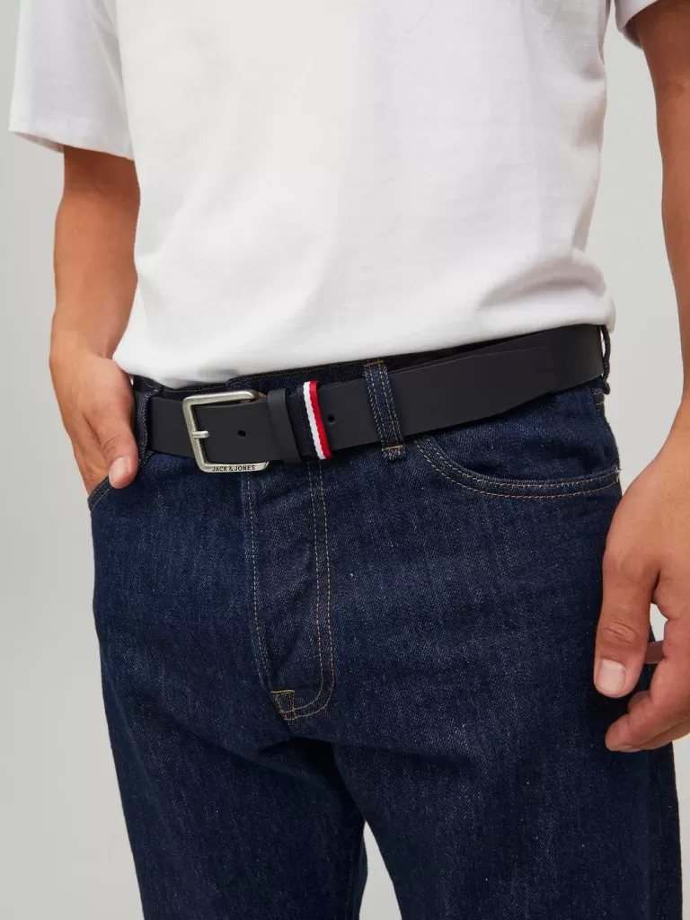 JACK & JONES Paski^Pasek Czarny
