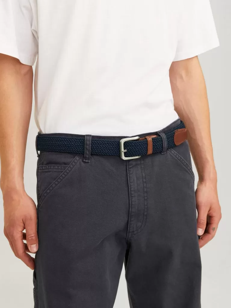 JACK & JONES Paski^Pasek Niebieski