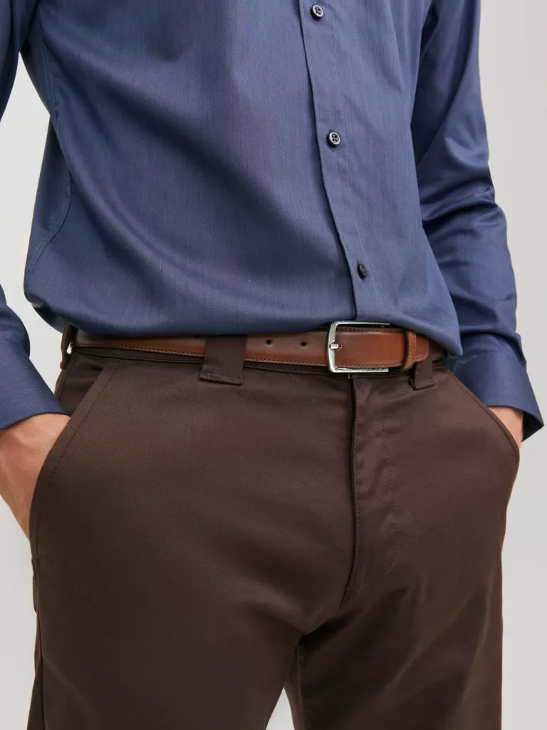 JACK & JONES Paski^Pasek Brązowy