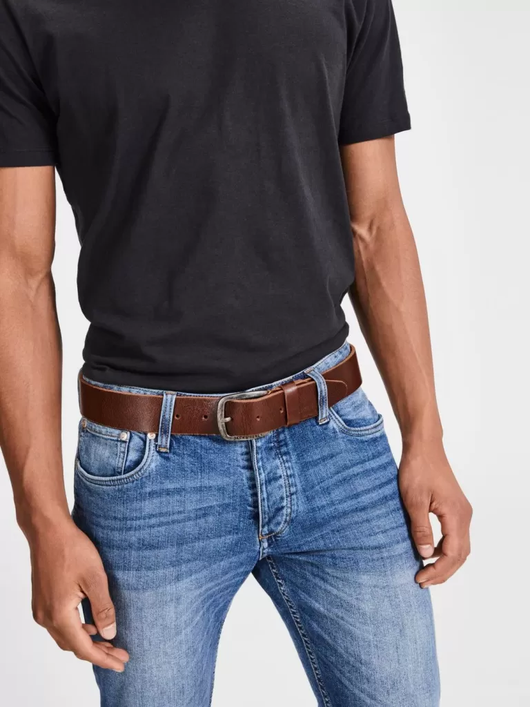 JACK & JONES Paski^Pasek Brązowy