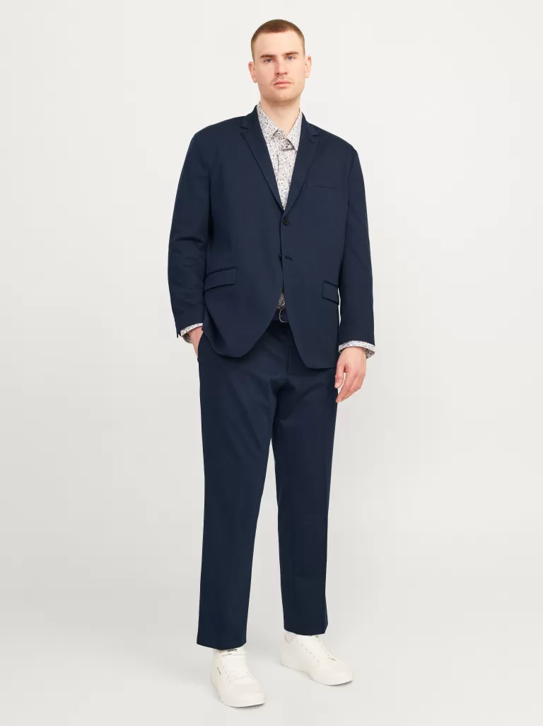 JACK & JONES Garnitury^Plus Size Krój slim Garnitur Niebieski
