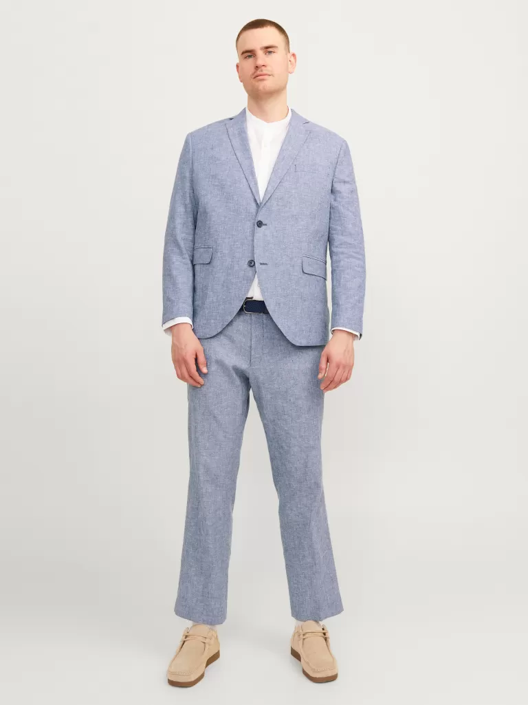 JACK & JONES Garnitury^Plus Size Krój slim Garnitur Niebieski