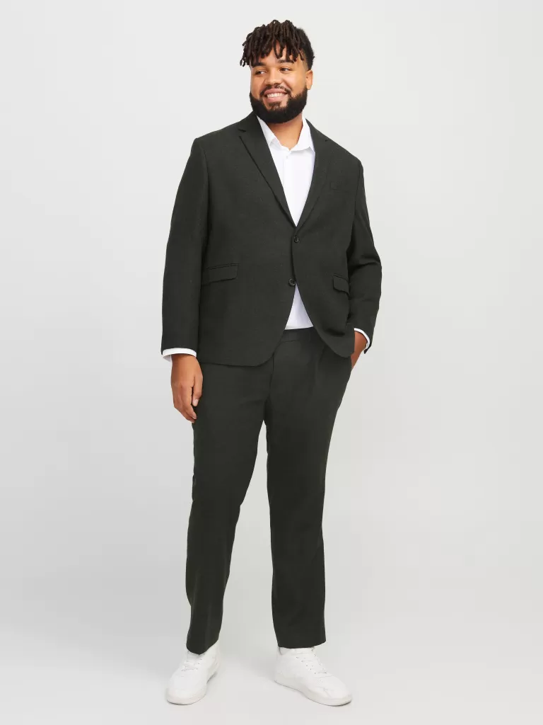 JACK & JONES Garnitury^Plus Size Krój slim Garnitur Zielony