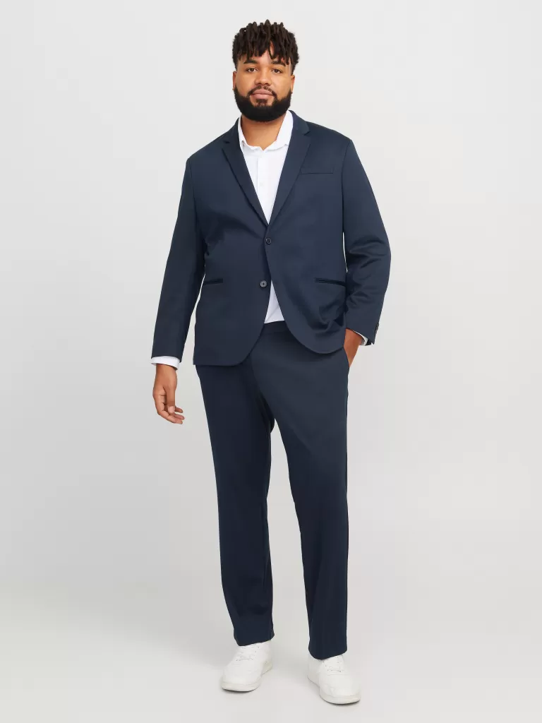 JACK & JONES Garnitury^Plus Size Krój slim Garnitur Niebieski