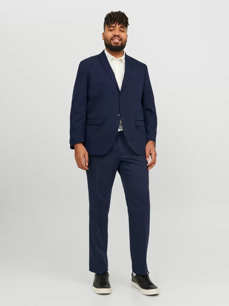 JACK & JONES Garnitury^Plus Size Krój slim Garnitur Niebieski