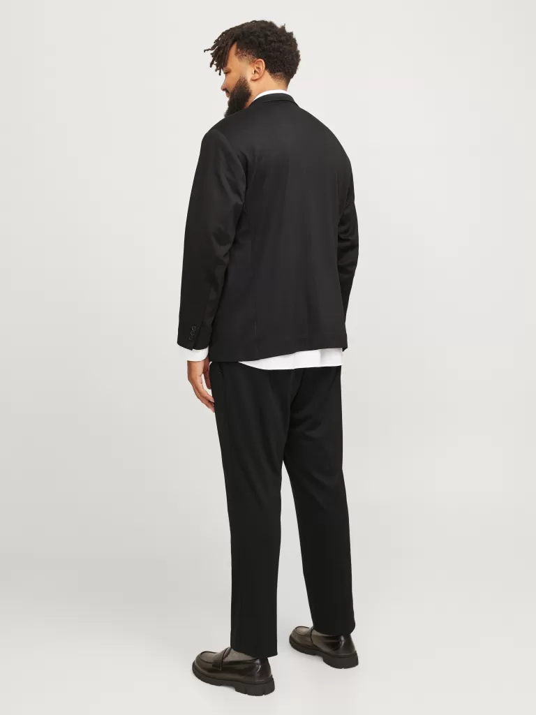 JACK & JONES Garnitury^Plus Size Krój slim Garnitur Czarny