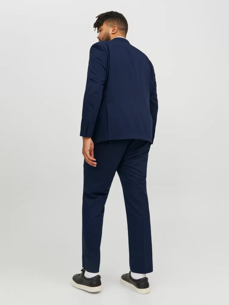 JACK & JONES Garnitury^Plus Size Krój slim Garnitur Niebieski