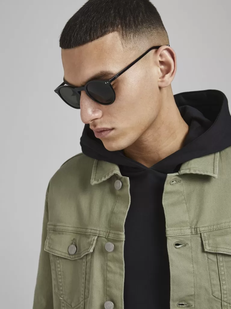 JACK & JONES Okulary Przeciwsłoneczne^Prostokątne okulary słoneczne Czarny