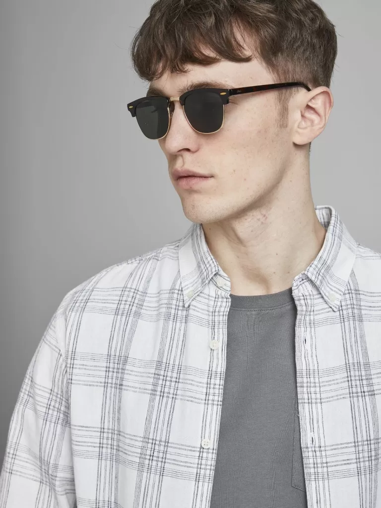 JACK & JONES Okulary Przeciwsłoneczne^Prostokątne okulary słoneczne Czarny