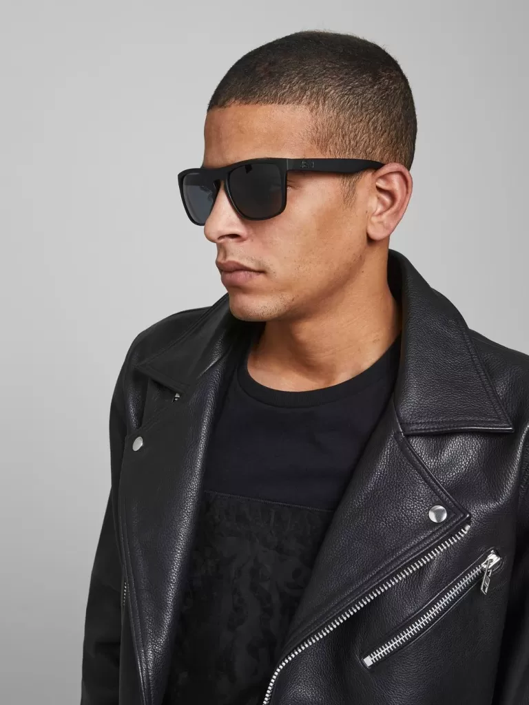 JACK & JONES Okulary Przeciwsłoneczne^Prostokątne okulary słoneczne Czarny