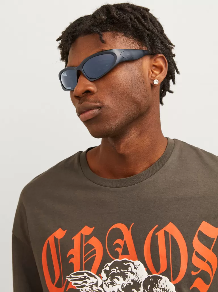JACK & JONES Okulary Przeciwsłoneczne^Prostokątne okulary słoneczne Czarny