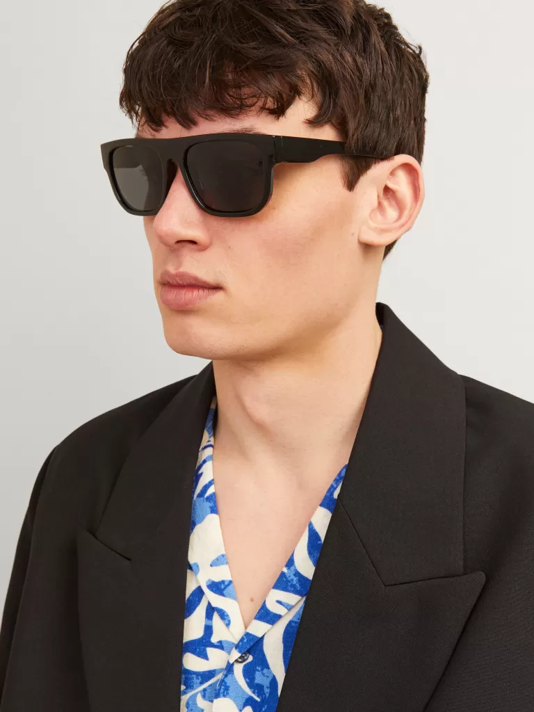 JACK & JONES Okulary Przeciwsłoneczne^Prostokątne okulary słoneczne Czarny