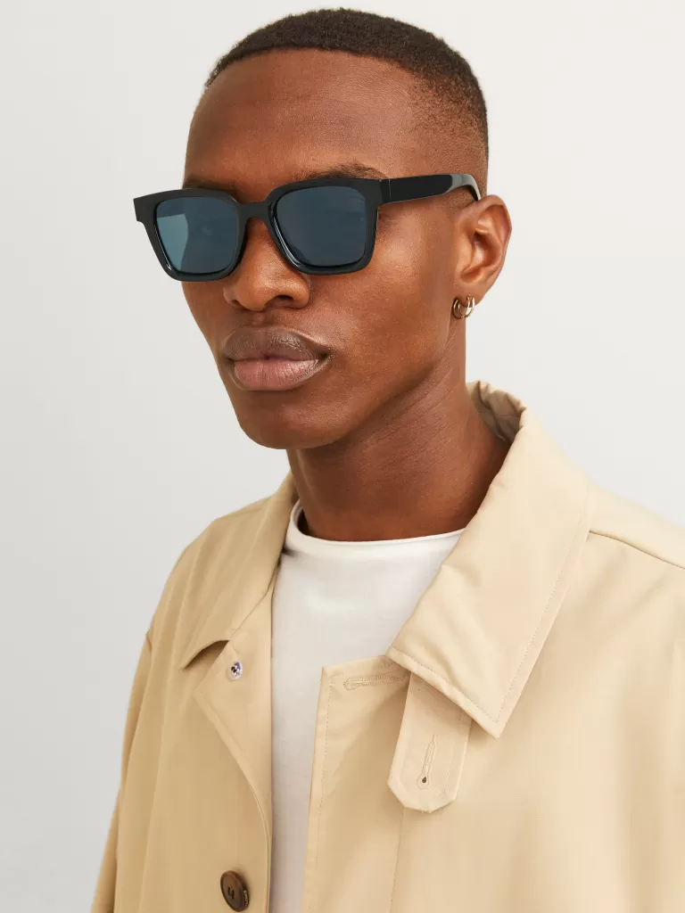JACK & JONES Okulary Przeciwsłoneczne^Prostokątne okulary słoneczne Czarny