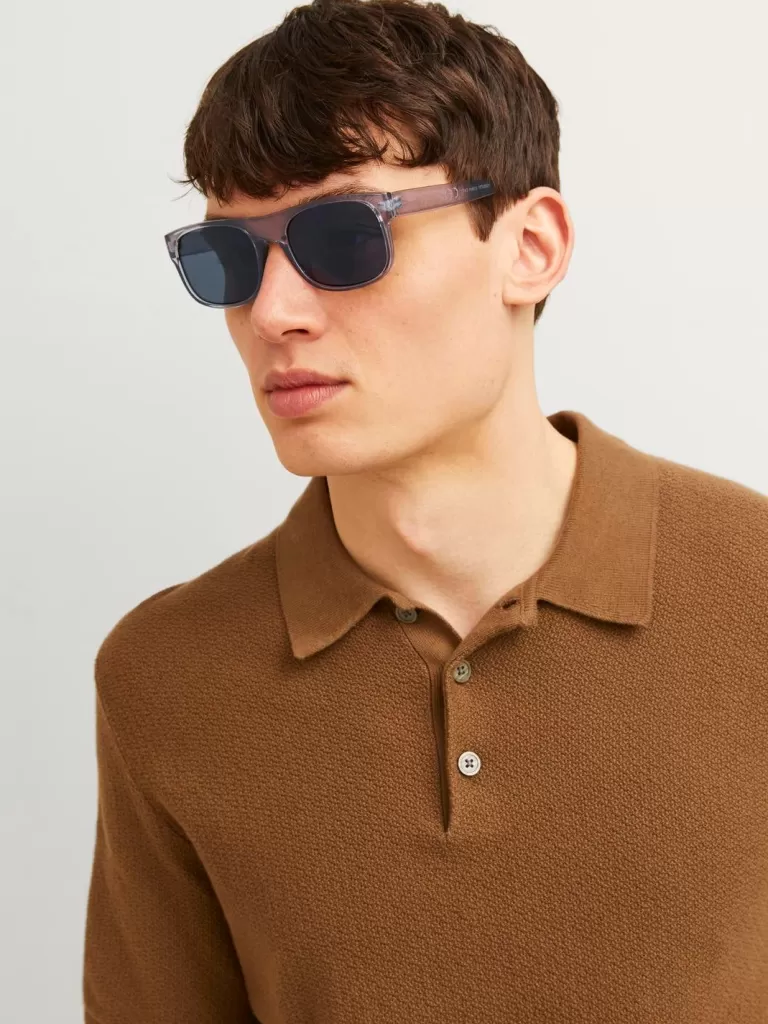 JACK & JONES Okulary Przeciwsłoneczne^Prostokątne okulary słoneczne Szary