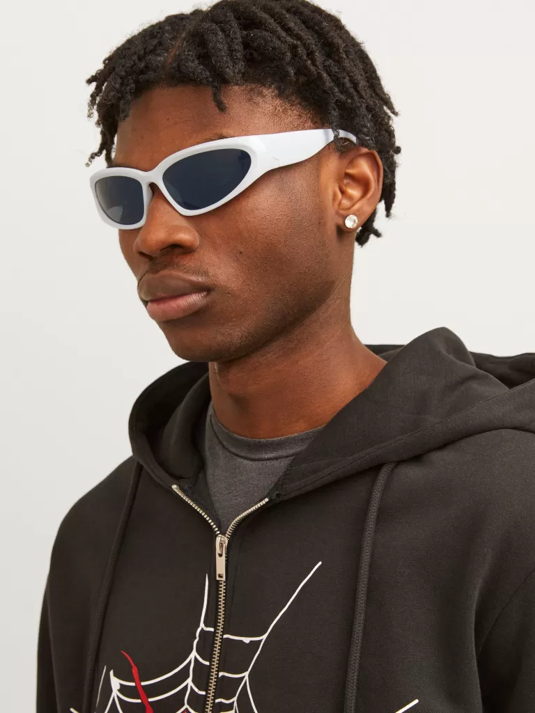 JACK & JONES Okulary Przeciwsłoneczne^Prostokątne okulary słoneczne Biały