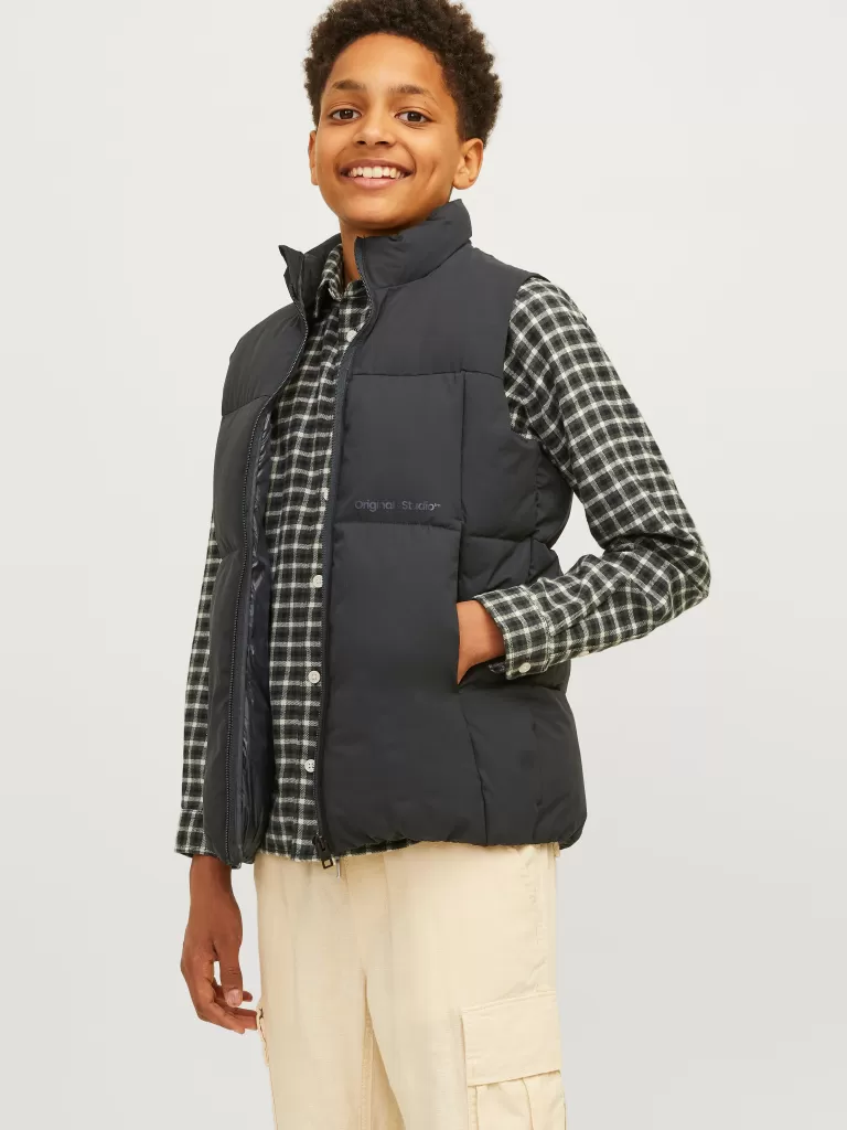 JACK & JONES Kurtki | Wyprzedaż^Puchowy bezrękawnik Junior Czarny