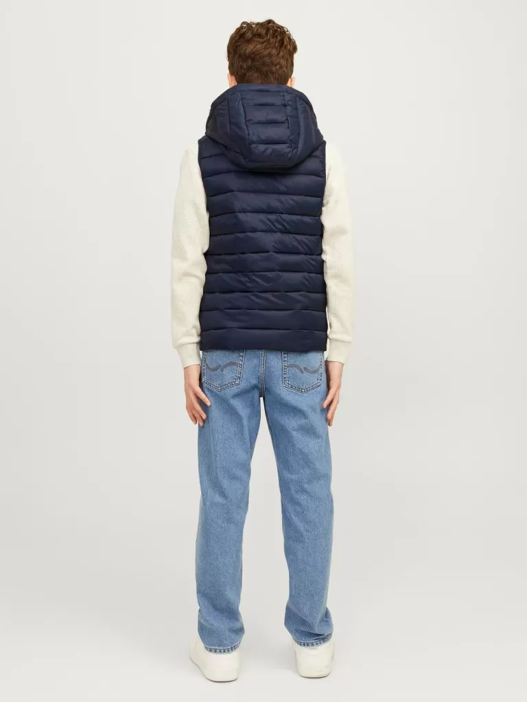 JACK & JONES Kurtki^Puchowy bezrękawnik Junior Niebieski