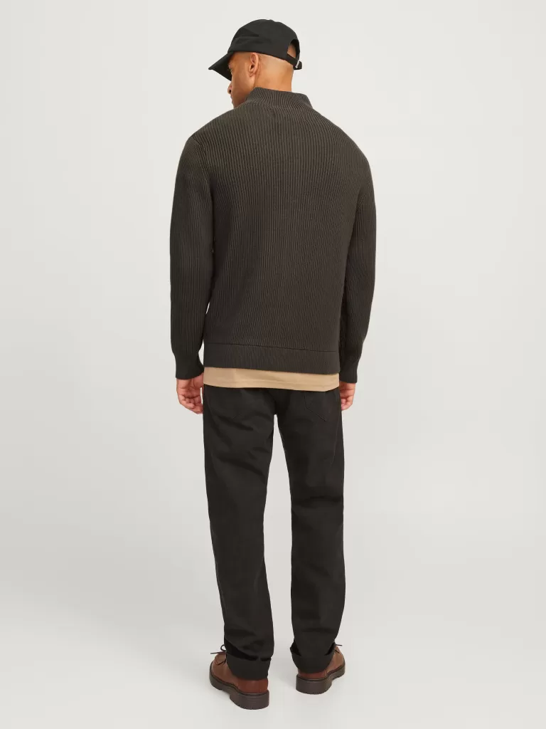 JACK & JONES Swetry^RDD Gładki Dzianinowa Kardigan Zielony