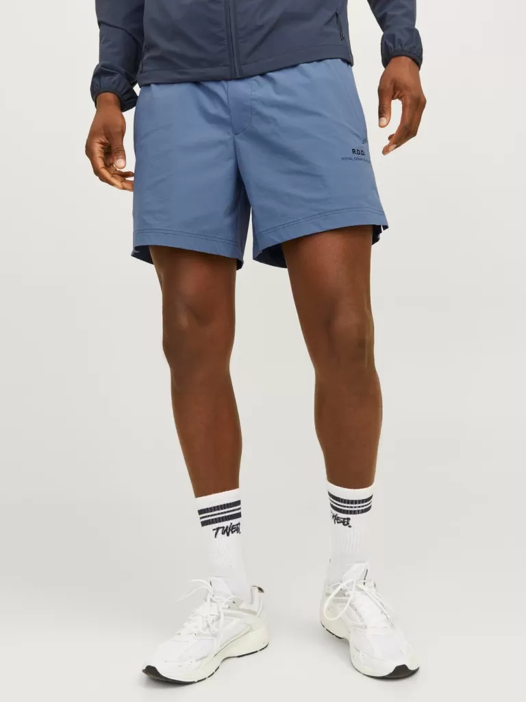 JACK & JONES Krótkie Spodenki^RDD Krój regularny Szorty Niebieski