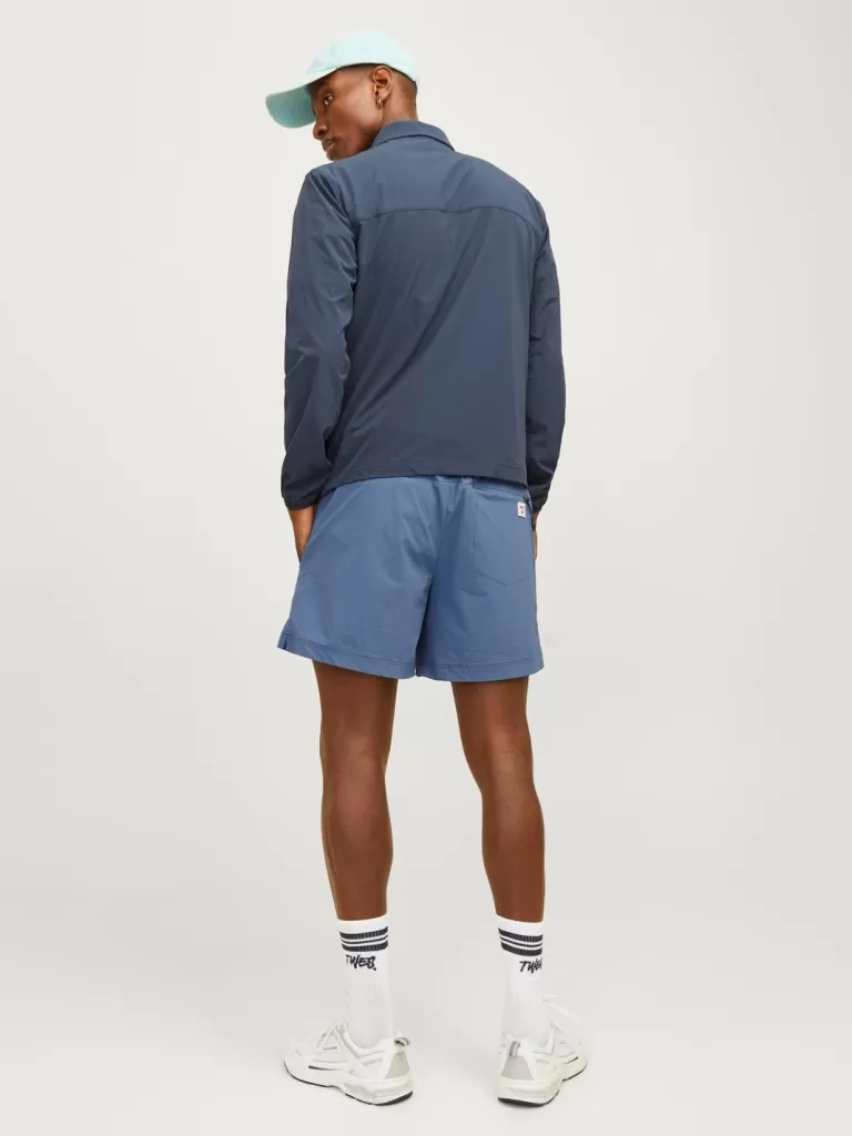 JACK & JONES Krótkie Spodenki^RDD Krój regularny Szorty Niebieski