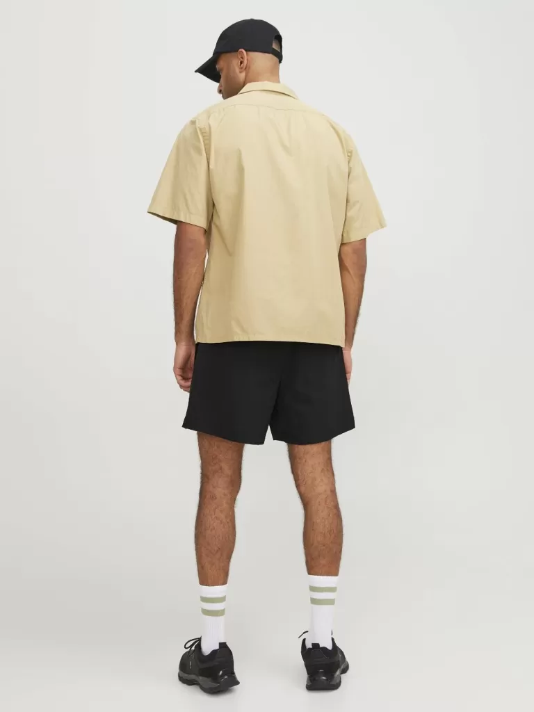 JACK & JONES Krótkie Spodenki^RDD Krój regularny Szorty Czarny