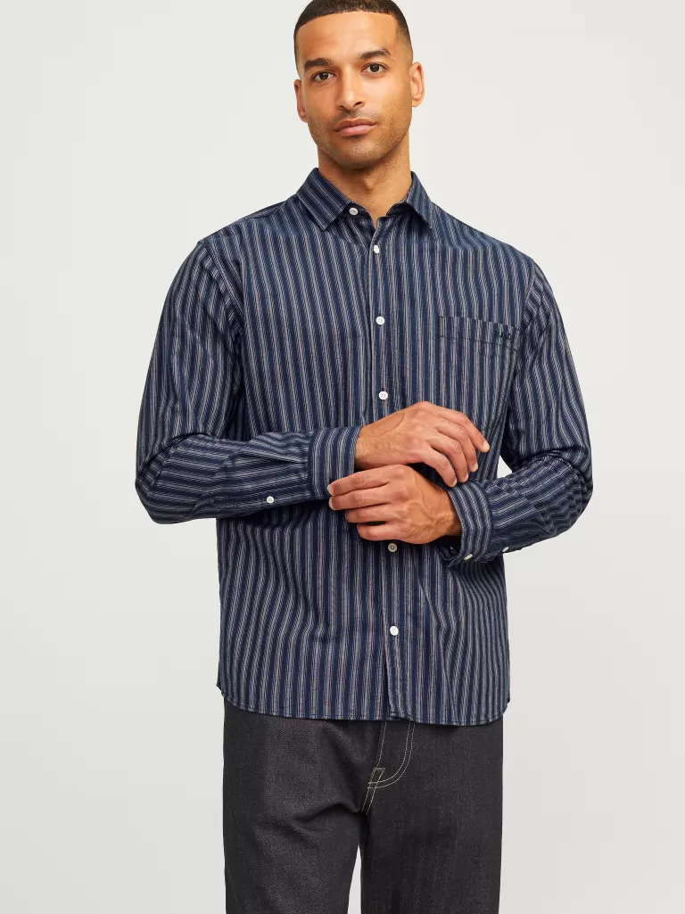JACK & JONES Koszule^RDD Krój swobodny Koszula Niebieski
