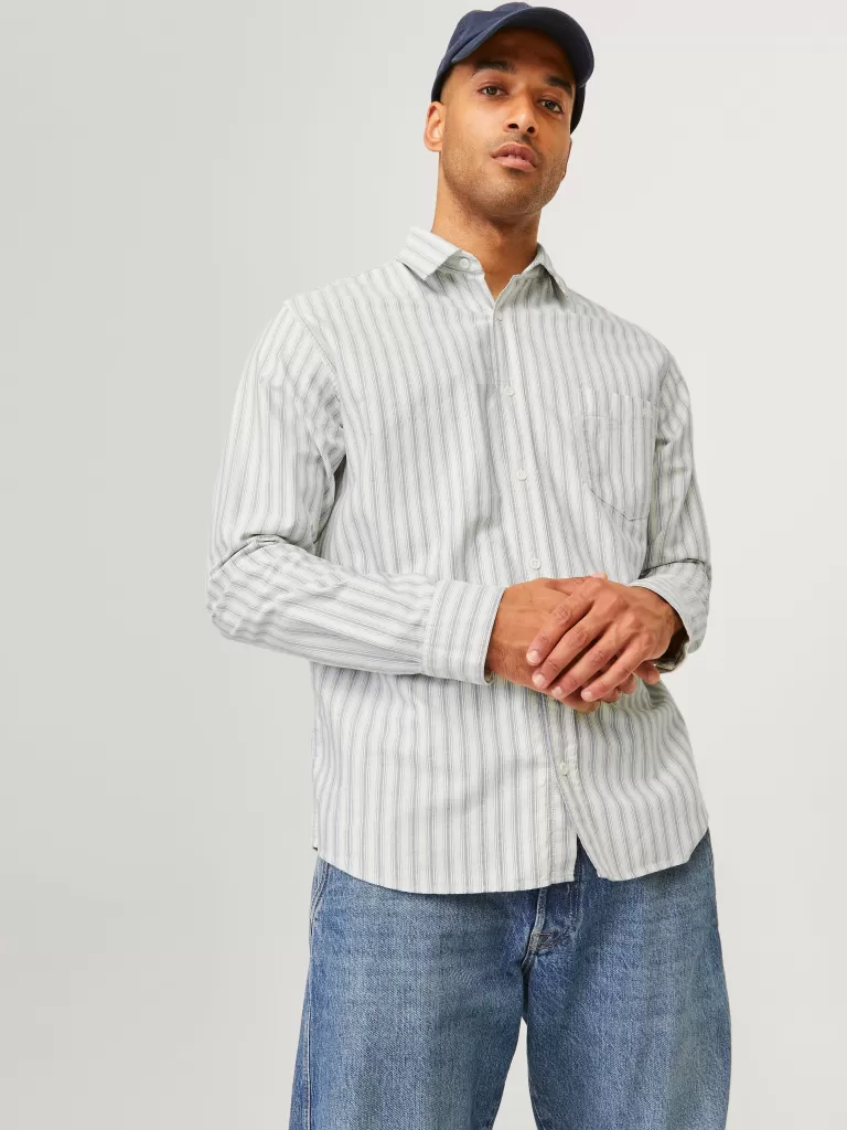 JACK & JONES Koszule^RDD Krój swobodny Koszula Biały