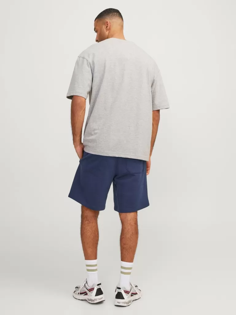JACK & JONES Krótkie Spodenki^RDD Krój swobodny Szorty dresowe Niebieski