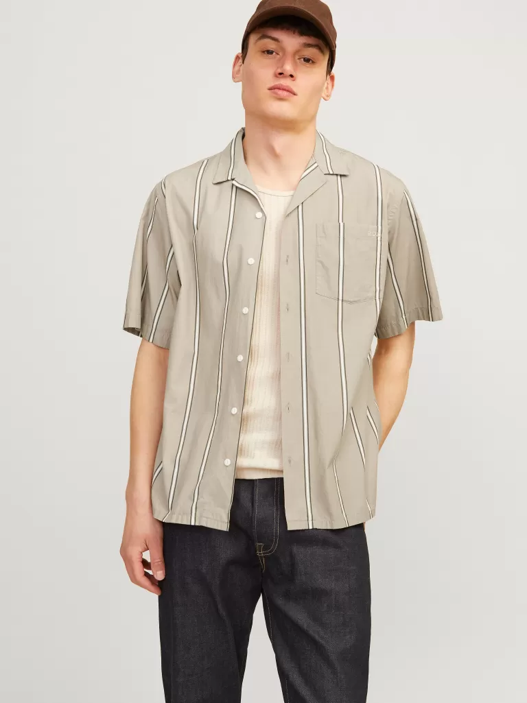 JACK & JONES Koszule^RDD Krój swobodny Tropikalna Beżowy