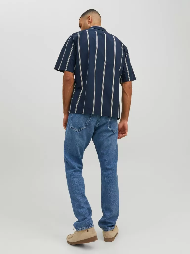 JACK & JONES Koszule^RDD Krój swobodny Tropikalna Niebieski