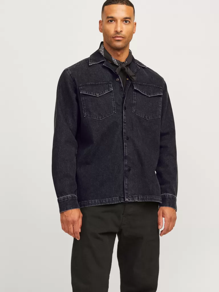 JACK & JONES Koszule | Jeansowe Koszule^RDD Luźno dopasowane Koszula jeansowa Czarny