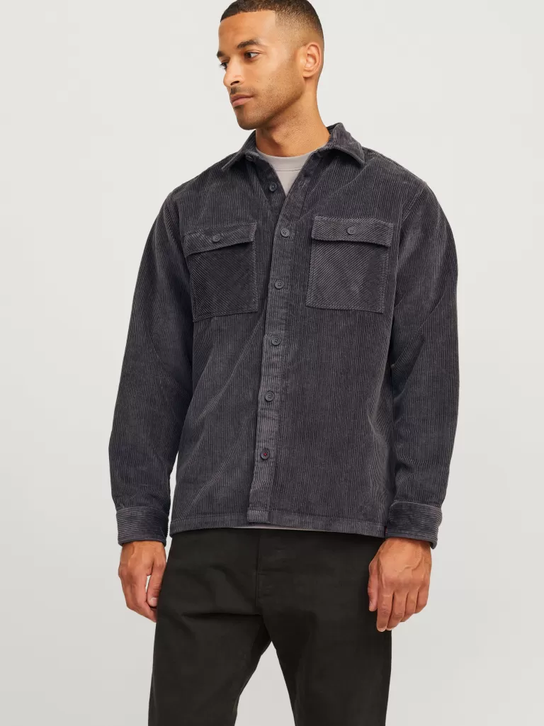 JACK & JONES Koszule^RDD Szeroki krój Kurtka koszulowa Szary