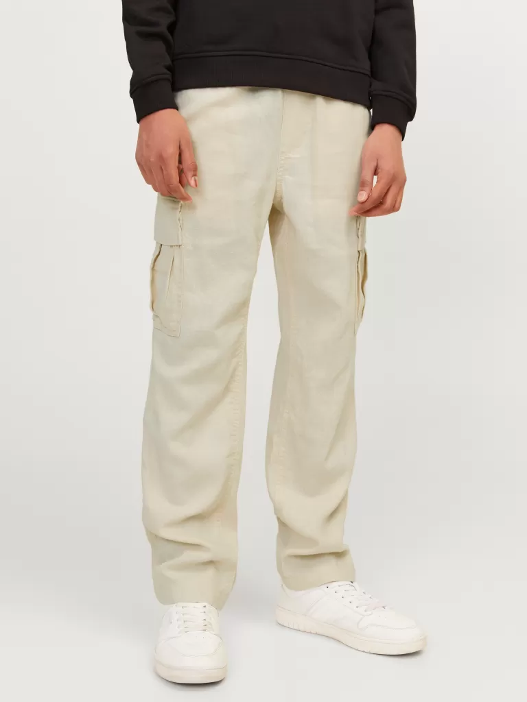 JACK & JONES Spodnie | Wyprzedaż^Spodnie bojówki Junior Biały