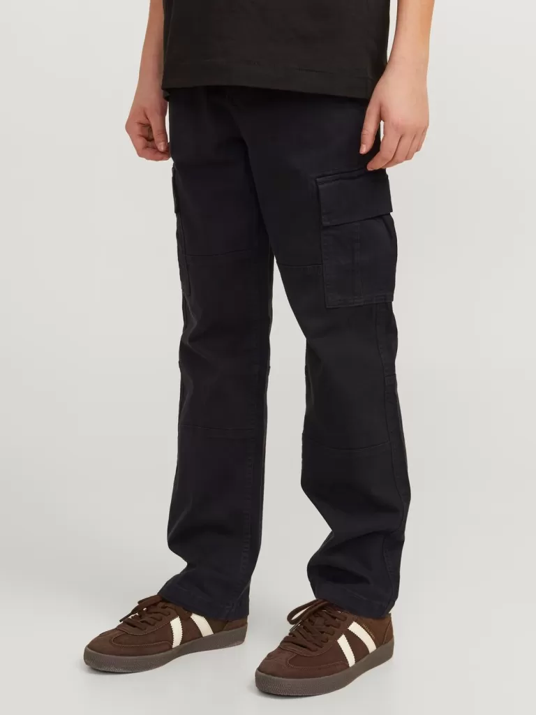 JACK & JONES Spodnie^Spodnie bojówki Junior Czarny