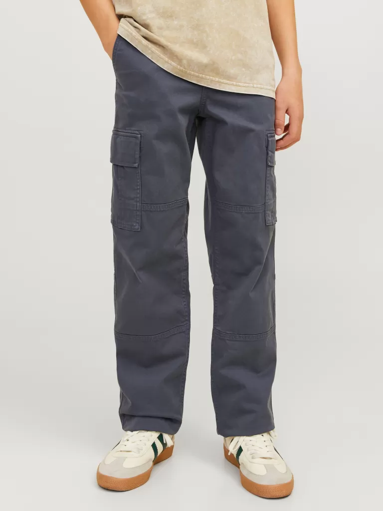 JACK & JONES Spodnie^Spodnie bojówki Junior Niebieski