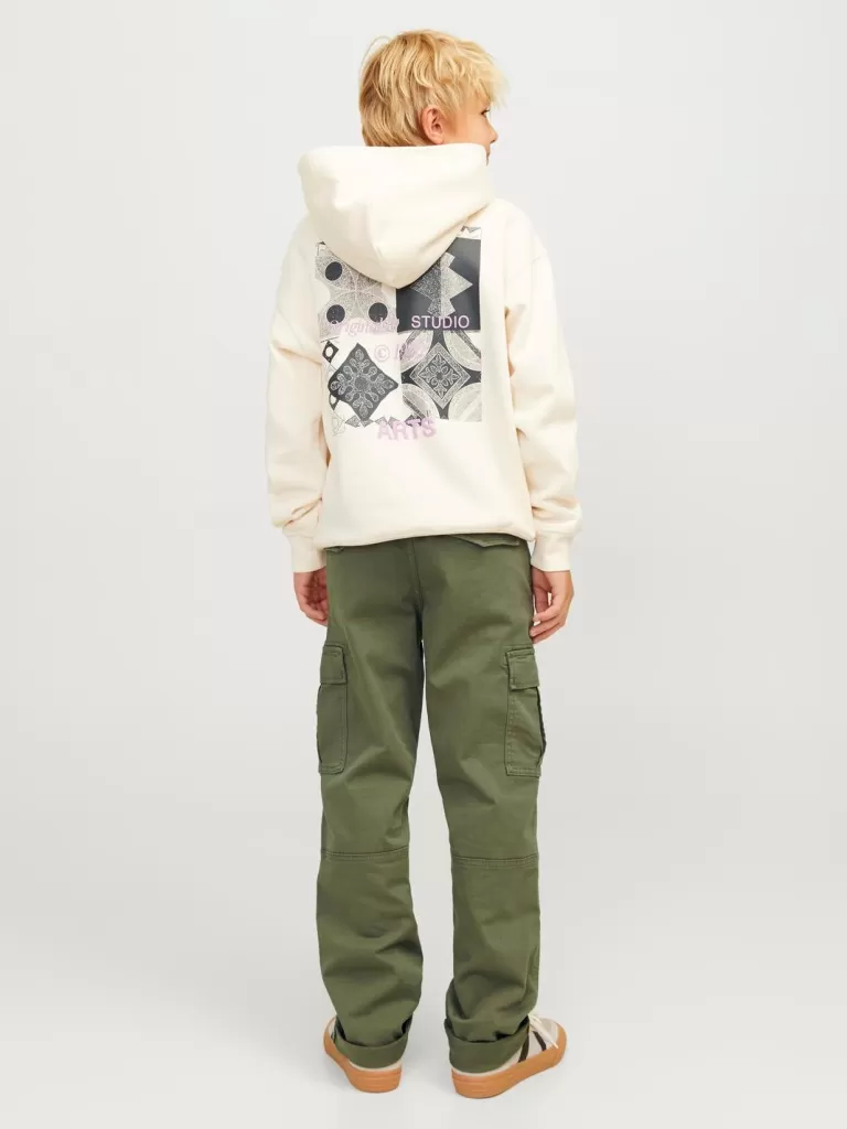 JACK & JONES Spodnie^Spodnie bojówki Junior Zielony