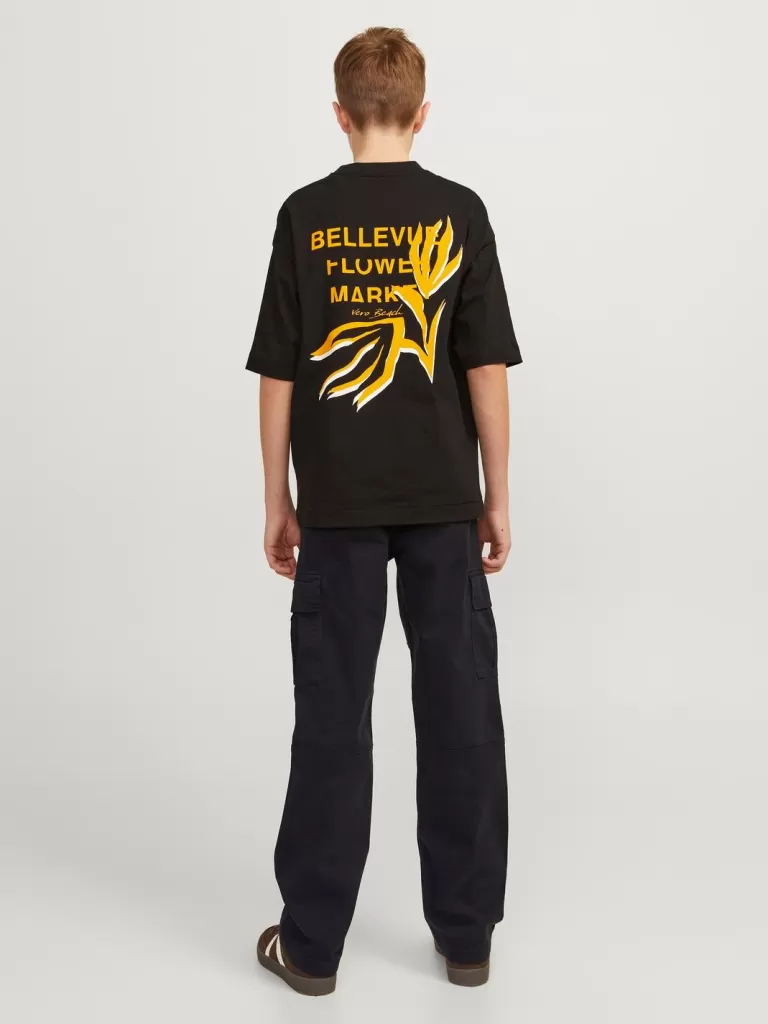 JACK & JONES Spodnie^Spodnie bojówki Junior Czarny