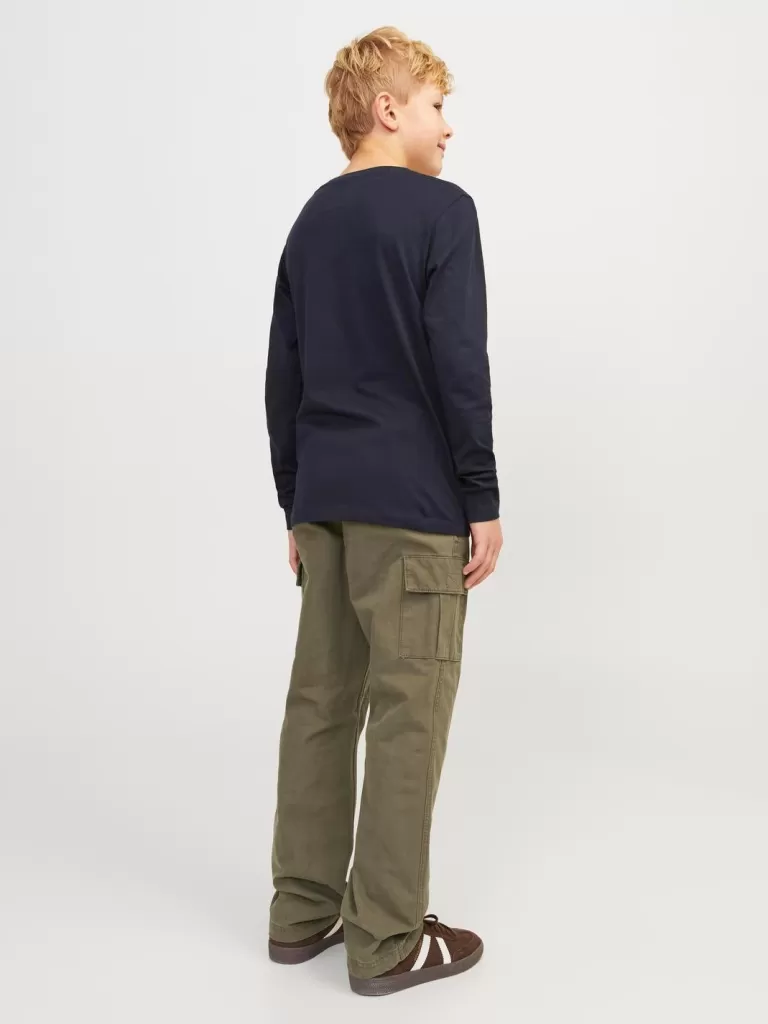 JACK & JONES Spodnie^Spodnie bojówki Junior Zielony