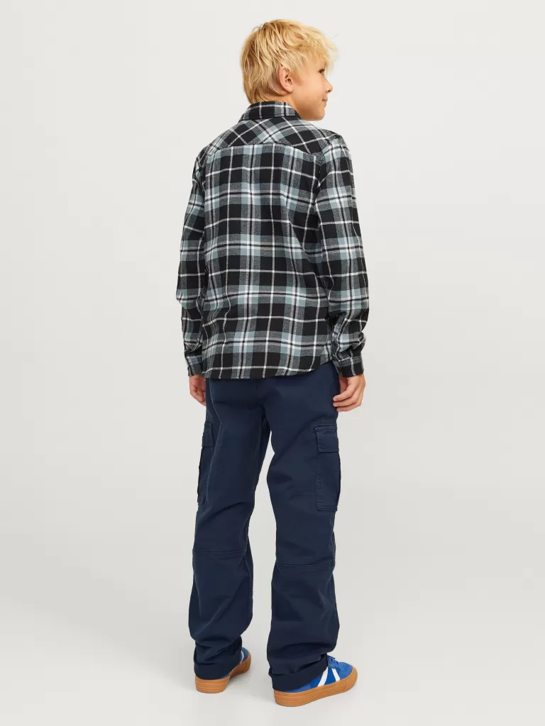 JACK & JONES Spodnie^Spodnie bojówki Junior Niebieski