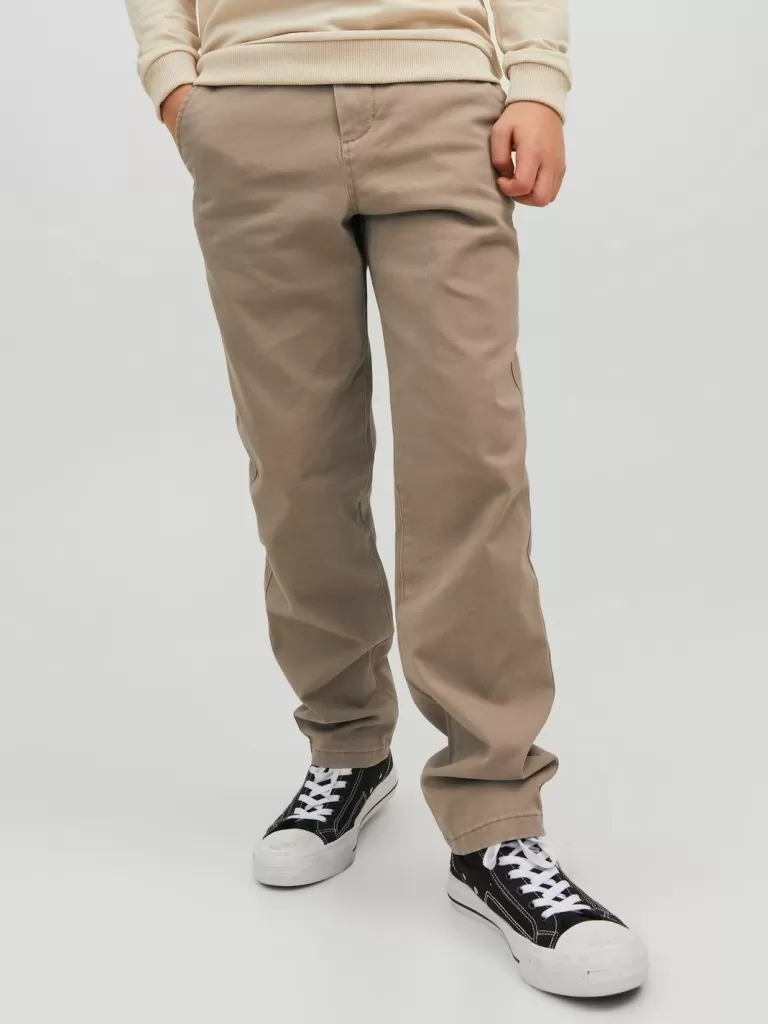 JACK & JONES Spodnie^Spodnie chino Junior Beżowy