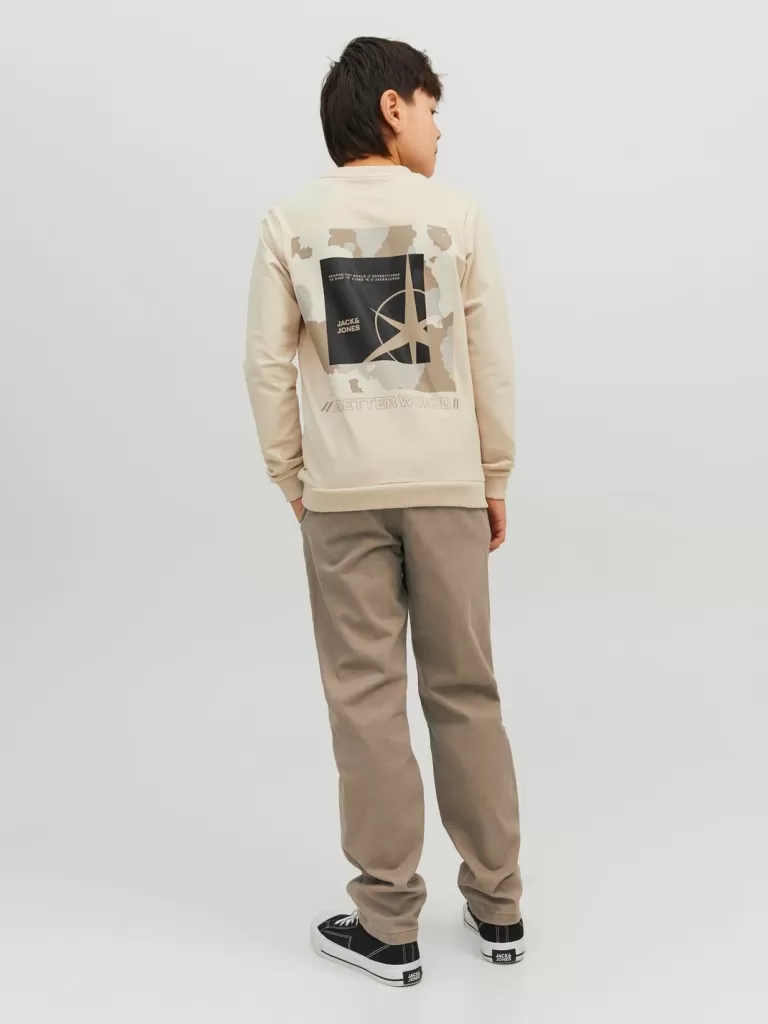 JACK & JONES Spodnie^Spodnie chino Junior Beżowy