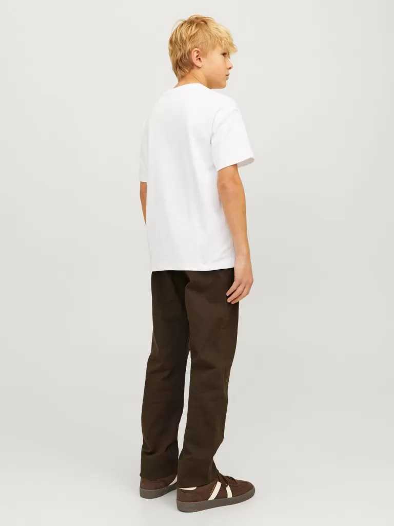 JACK & JONES Spodnie^Spodnie chino Junior Brązowy