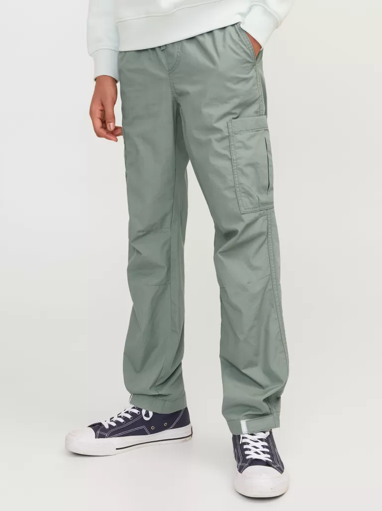 JACK & JONES Spodnie | Wyprzedaż^Spodnie spadochronowe Junior Zielony