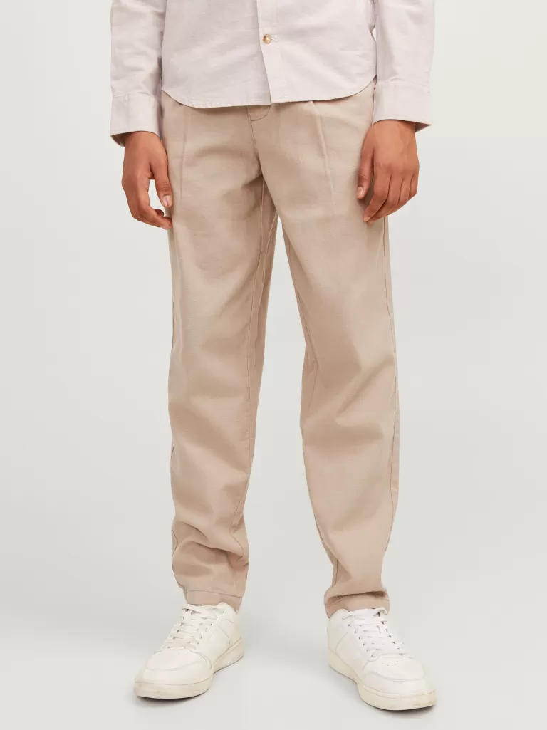JACK & JONES Spodnie | Wyprzedaż^Spodnie z szeroką nogawką Junior Beżowy