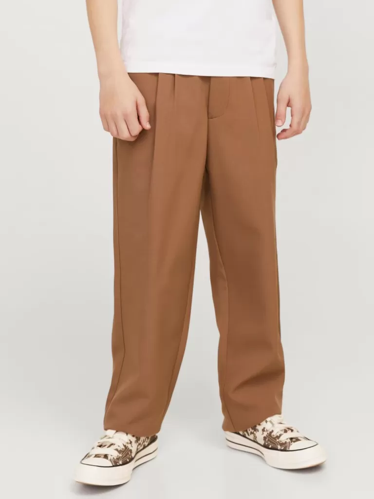 JACK & JONES Bestsellery | Spodnie^Spodnie z szeroką nogawką Junior Brązowy