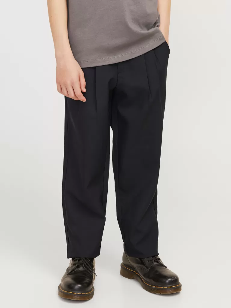 JACK & JONES Bestsellery | Spodnie^Spodnie z szeroką nogawką Junior Czarny