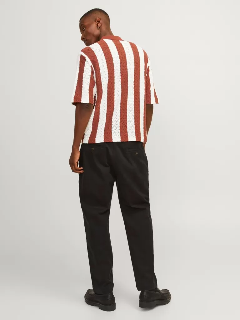JACK & JONES Swetry^Strukturalne Koszula polo Czerwony